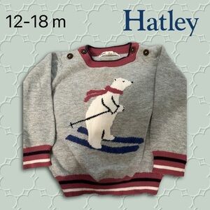 *🇨🇦❄️👍*VGUC* HATLEY |12 m |  Very cute Baby warm sweater with cute bear